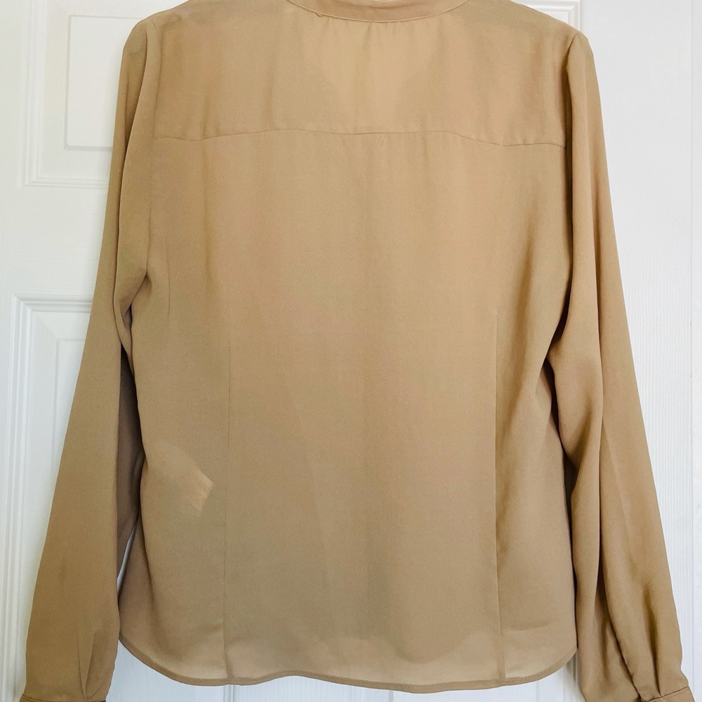 Zara Ruffled Embroidered Button -down Top - Picture 2 of 8